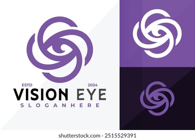 Letter S Vision Eye Logo Symbol Vektordesign. Kreative einfache Logos Designs Illustration