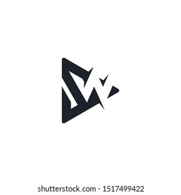 letter S and W monogram logo,eps 10