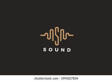 Letter S wave frequency business logo