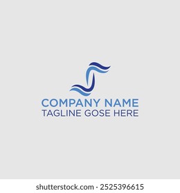 Letter S wave logo icon vector template