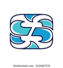 Letter S Waves Creative Logo Design