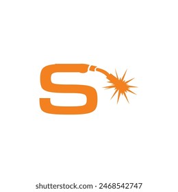 Letter S Welding logo icon vector template.eps