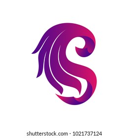 Letter S With Wing Logo