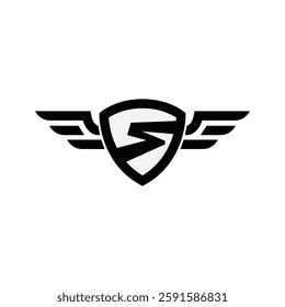 Letter S wing logo design template