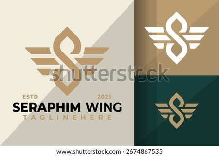 Letter S Wings Logo Icon Vector Design Illustration