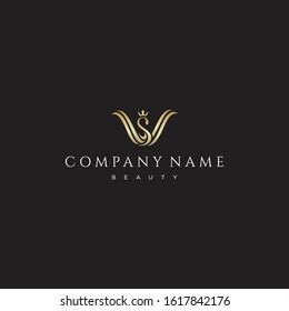 Letter S and wings luxury elegant