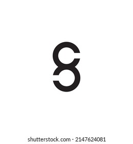 Letter S and X number 8 simple symbol logo vector