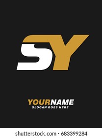 Letter S Y logo template vector