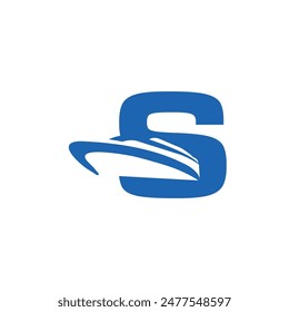 Letter S Yacht logo icon vector template.eps