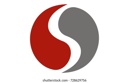 Letter S Yin Yang 