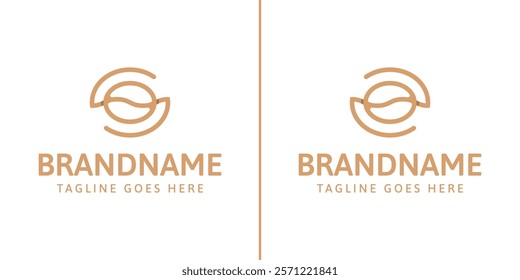 Letter S and Z Coffee Logo Set, merges typography with subtle coffee imagery, offering a professional yet inviting feel