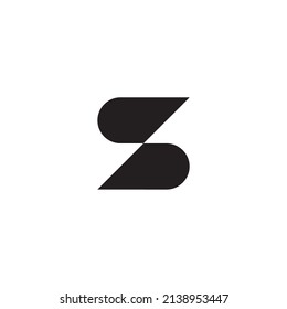 Letter S or Z fold simple symbol logo vector