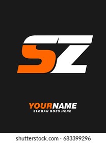Letter S Z logo template vector