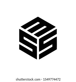 Letter S3S, MSS, SMS hexagon cool modern logo vector