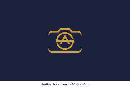 letra sa con el logotipo de la cámara icono diseño vectorial plantilla inspiración