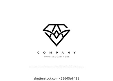 Letter AS or SA Diamond Logo Design
