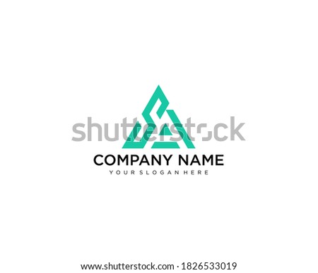 Letter SA line logo design. Linear creative minimal monochrome monogram symbol. Universal elegant vector sign design. Premium business logotype. Graphic alphabet symbol for corporate business identity