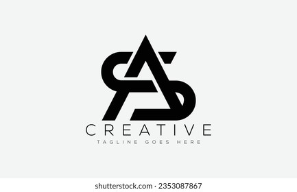 Letter SA logo design template vector illustration.