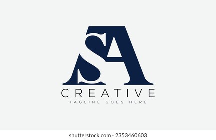 Letter SA Logo Design Vorlage Vektorgrafik.