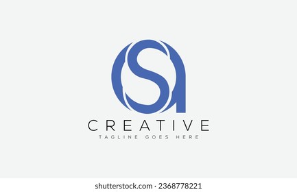 Design-Vorlage für das Logo von Letter SA, Vektorgrafik
