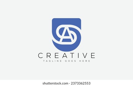 Letter SA logo design template vector illustration