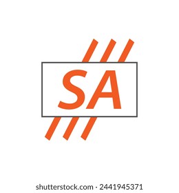 Buchstabe SA-Logo. SA. SA Logo Design Vektor-Illustration für kreative Unternehmen, Unternehmen, Industrie
