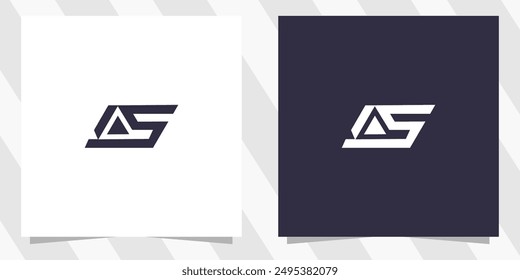 letter as sa logo design vector