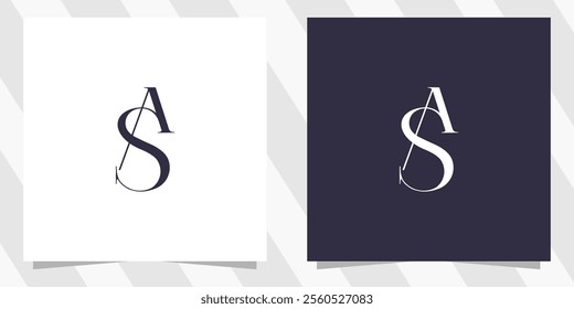 letter sa as logo design vector