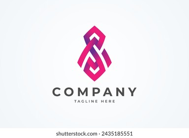 Letter SA or AS Logo. monogram logo design combination of letters A and S in gradient color. Flat Vector Logo Design Template element. vector illustration