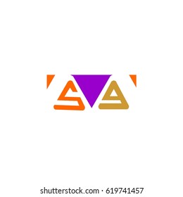 letter SA logo vector