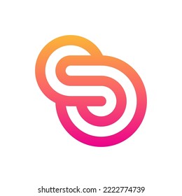 Diseño de logotipo de monograma creativo de letras SA o AS