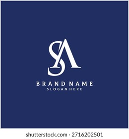 Letter SA Monogram Logo Design Vektor Vorlage