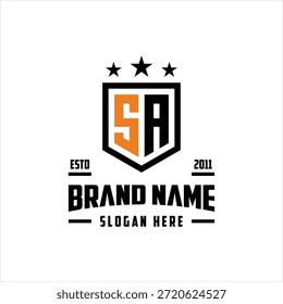 Buchstabe SA Monogramm Schild Stern Logo Design Vektor Vorlage