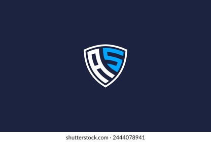 letter sa or as with shield logo icon design vector design template inspiration