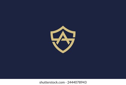 letter sa or as with shield logo icon design vector design template inspiration