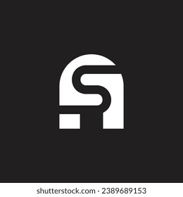 Brief als einfaches Logo für geometrische Bewegung, Vektorgrafik 