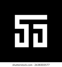 Letter SA or SJ square monogram logo