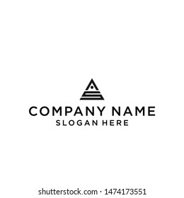 letter as or sa triangle logo design vector illustration template