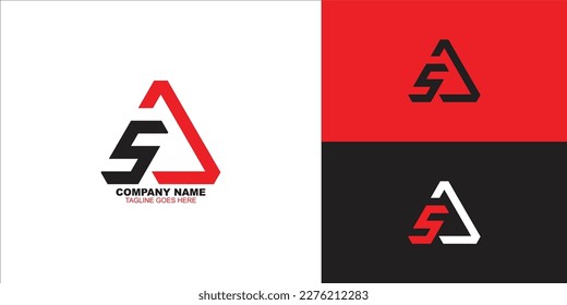 Logo-Design für Buchstaben als Dreieck, Vektorgrafik-Vorlage