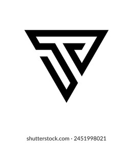 Letra SA triángulo monograma logo diseño
