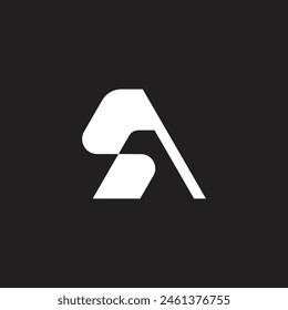 Buchstabe SA Dreieck Band Einfache Logo Vektorgrafik 