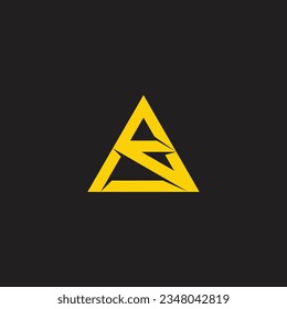 letter sa triangle simple geometric logo vector 