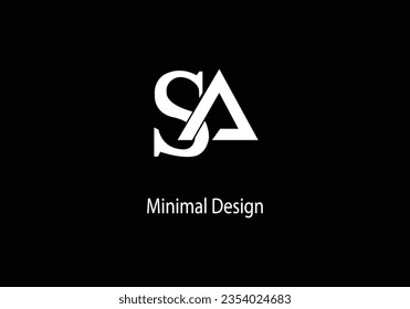 Letter SA vector logo design, symbol icon, Monogram Logo Design, 
