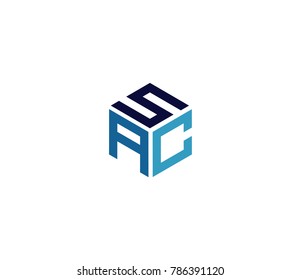 Letter SAC logo template. three letter icon
