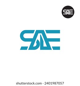 Diseño de logotipo de monograma de carta SAE