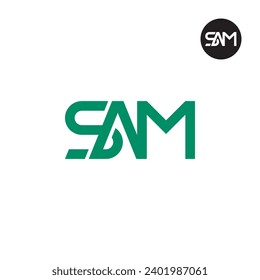 Conception du logo de la lettre SAM Monogramme