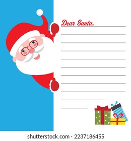 Carta a Santa Claus. espacio para texto