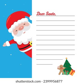 Brief an den Weihnachtsmann. Platz für Text.