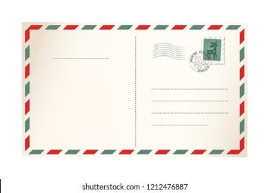 Letter for Santa Claus - template postcard