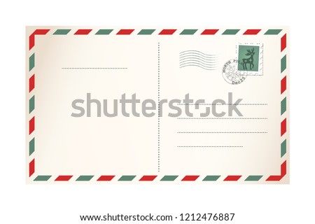 Letter for Santa Claus - template postcard